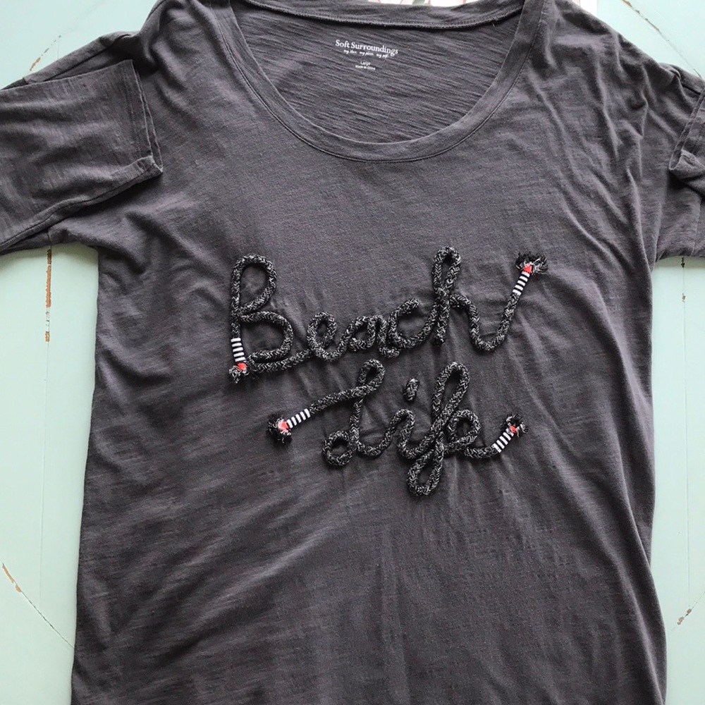 Soft Surroundings Elbow Sleeve Tee